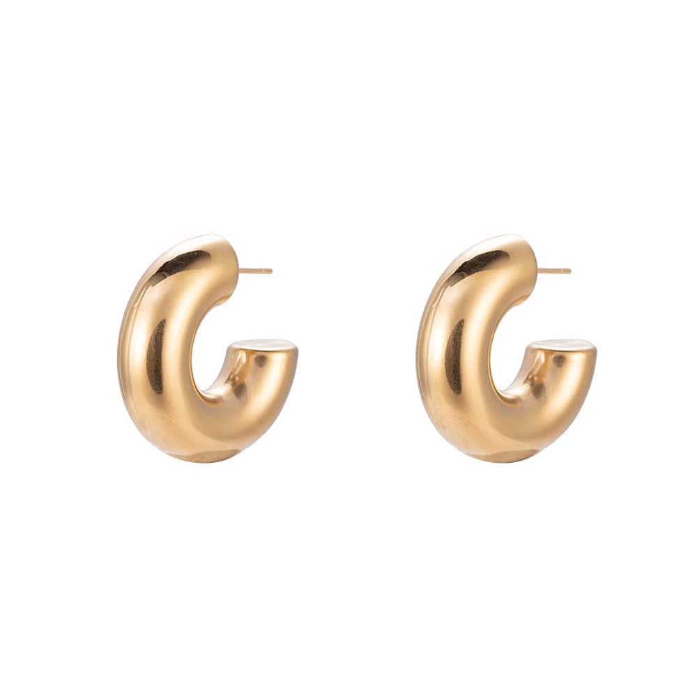 Bagel Hoop Earrings - GLITZ N PIECES