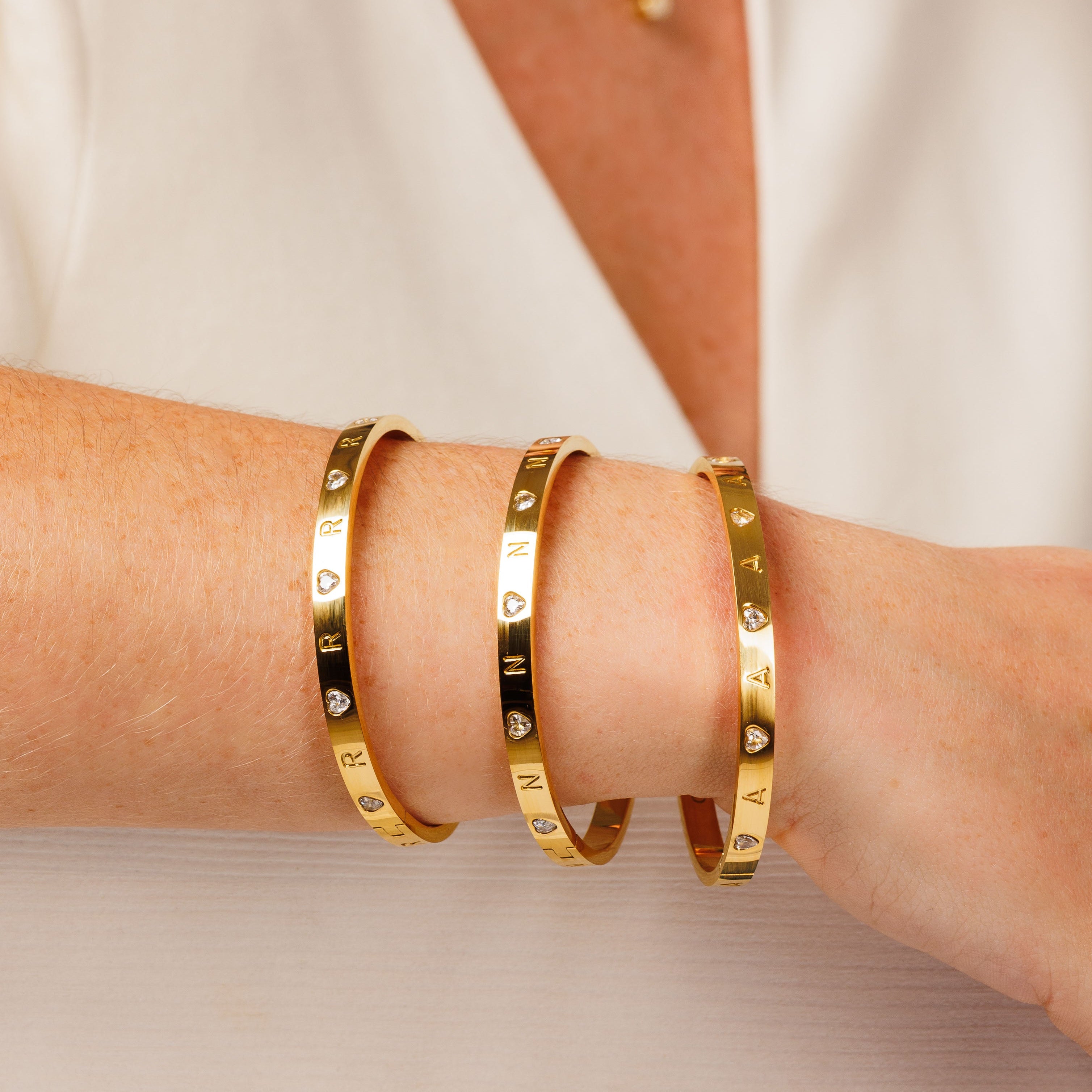 Custom Classic Initial Bracelet - Gold - GLITZ N PIECES