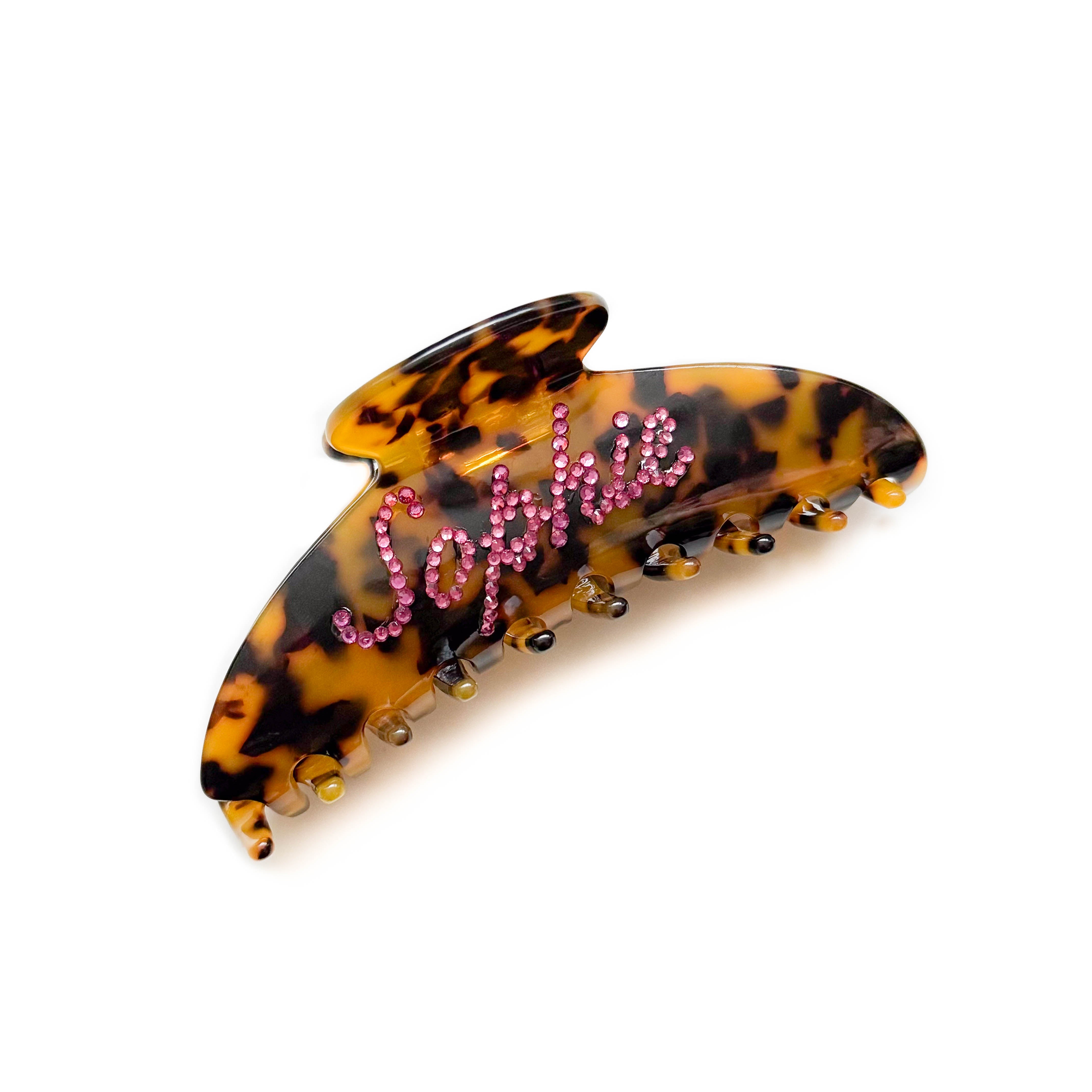 Custom Hair Claw Clip - Tortoise - GLITZ N PIECES