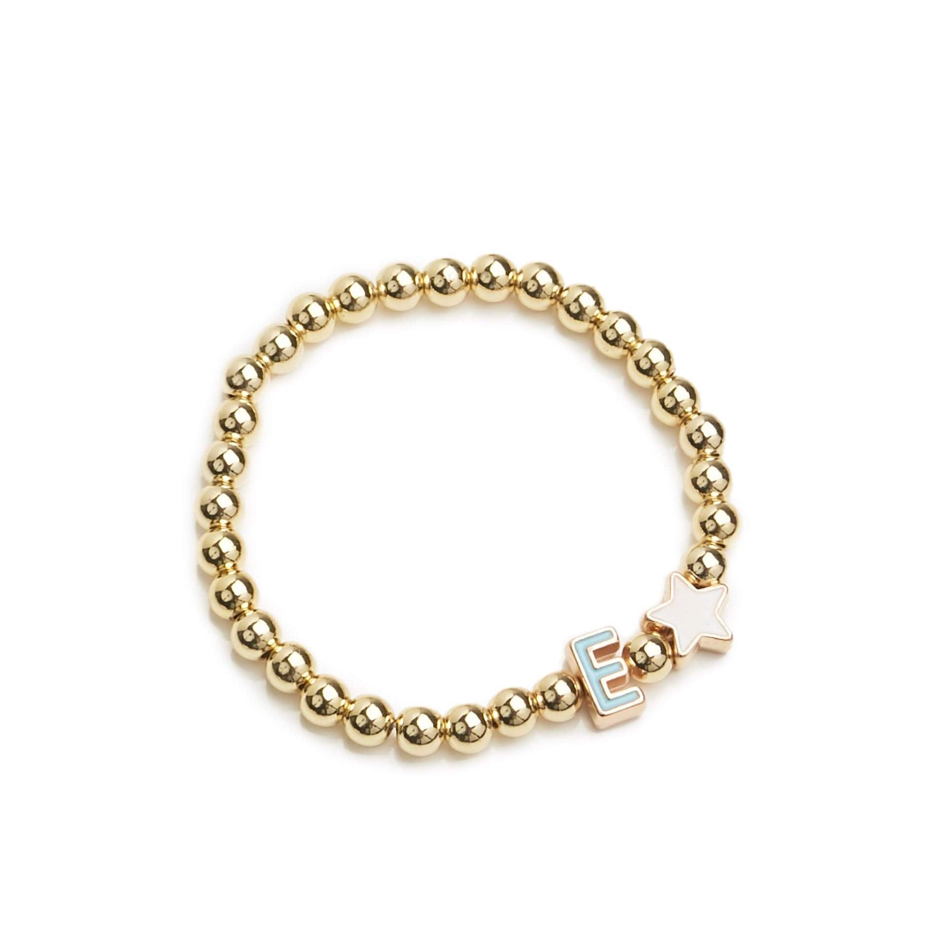 Personalised Friendship Bracelet Gold - 3D Multicolured - GLITZ N PIECES