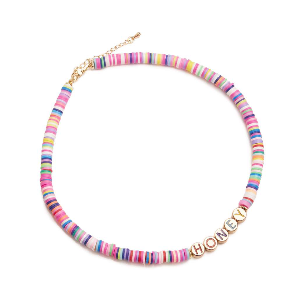 Personalised Friendship Necklace - Multicoloured Disc - GLITZ N PIECES