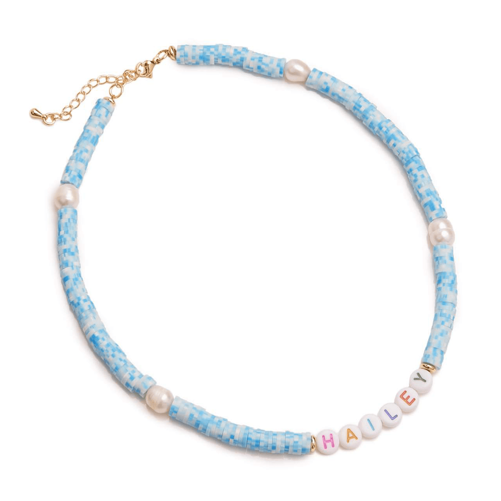 Personalised Friendship Necklace Blue - Multicoloured - GLITZ N PIECES