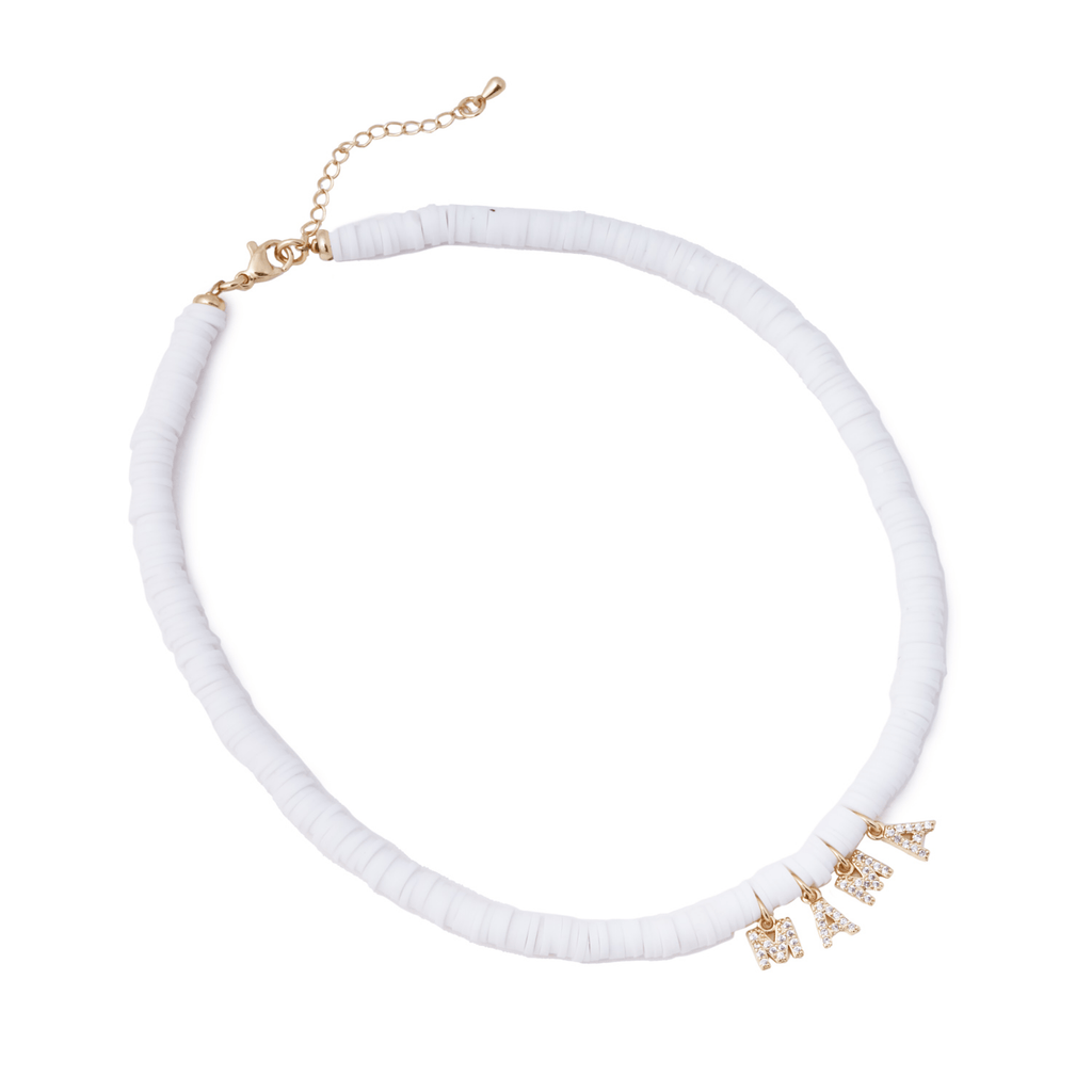 Personalised Friendship White Necklace - Diamante - GLITZ N PIECES