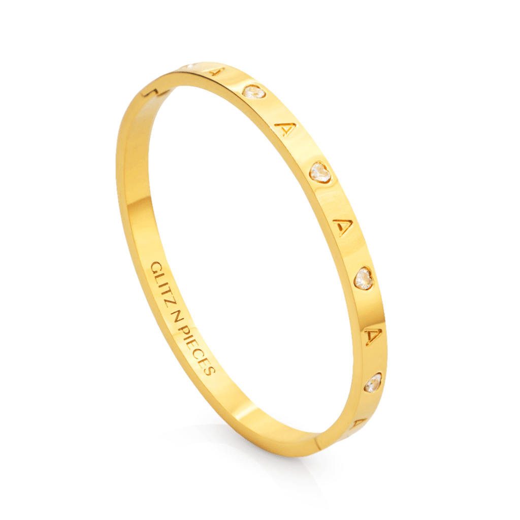 Custom Classic Initial Bracelet - Gold - GLITZ N PIECES