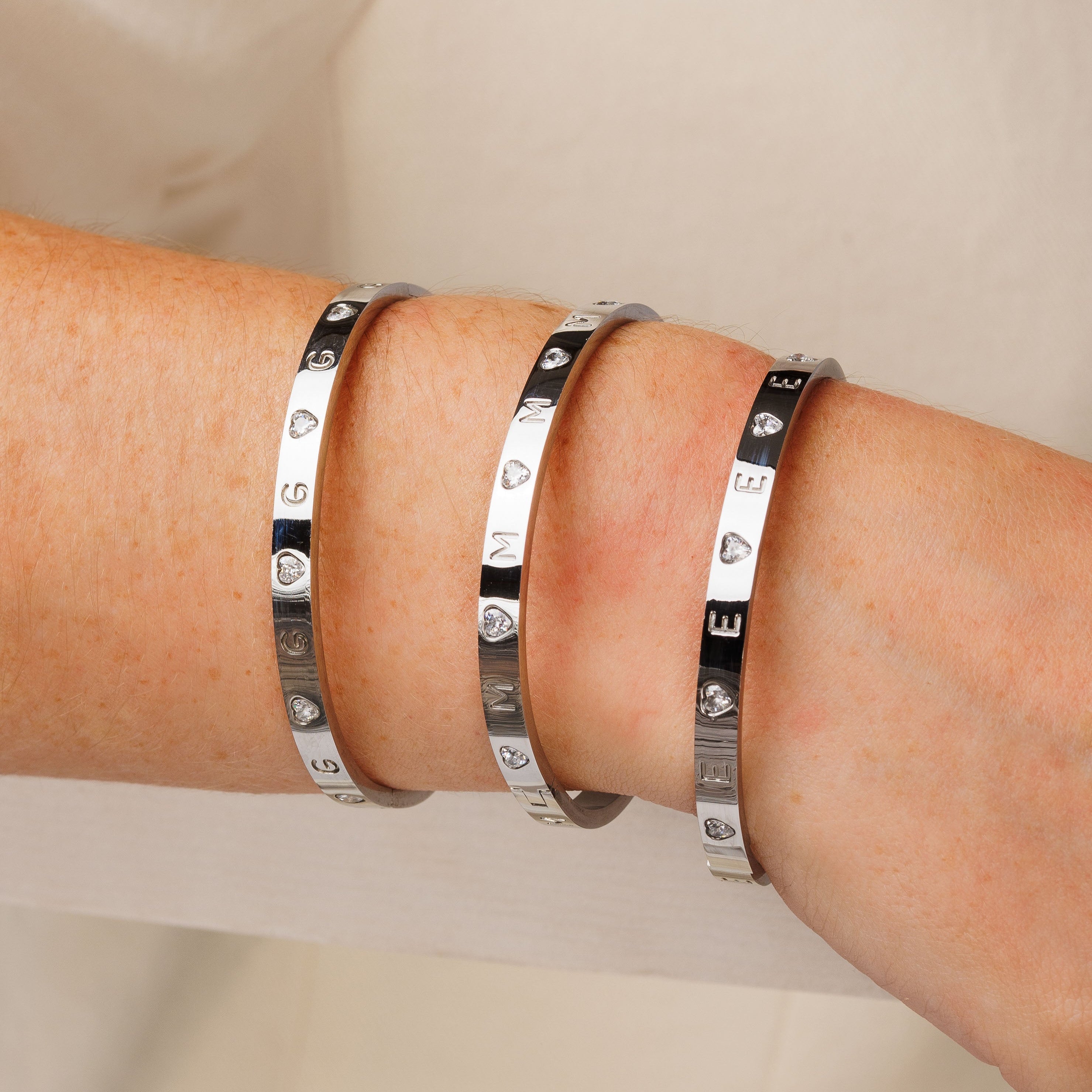 Custom Classic Initial Bracelet - Silver - GLITZ N PIECES