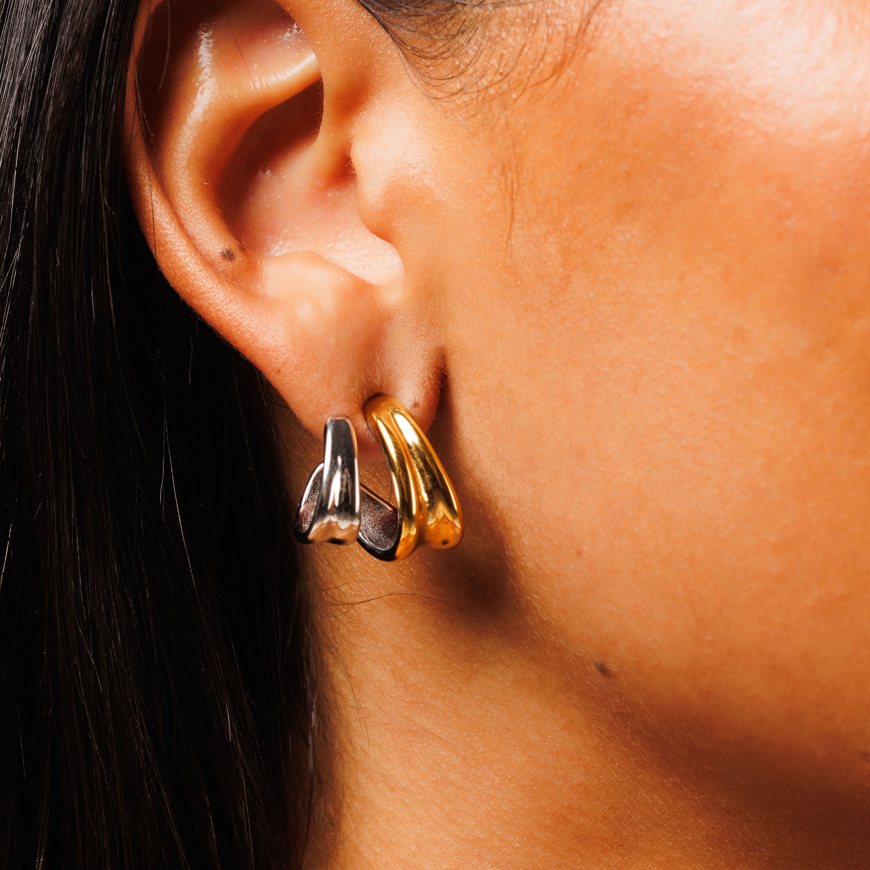 Illusion Hoop Earrings - GLITZ N PIECES