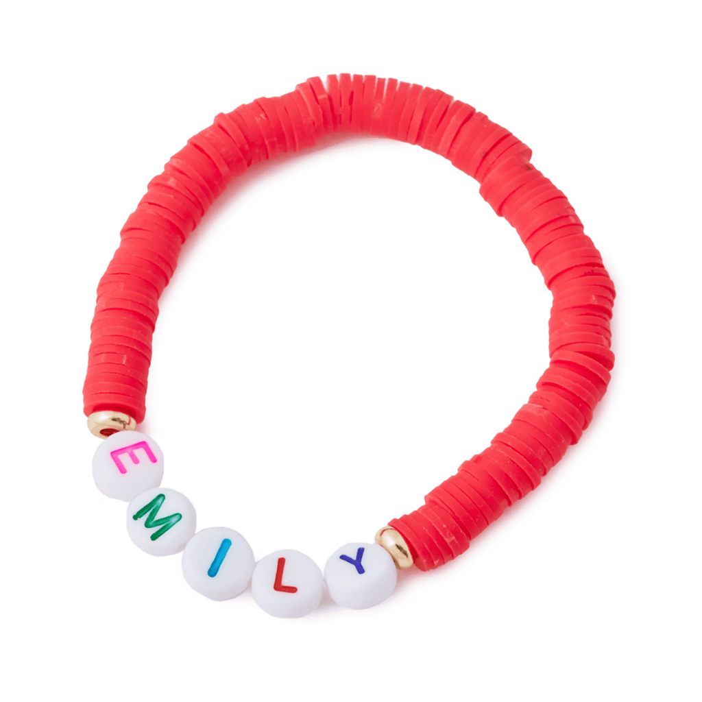 Personalised Friendship Bracelet Red - Multicoloured - GLITZ N PIECES