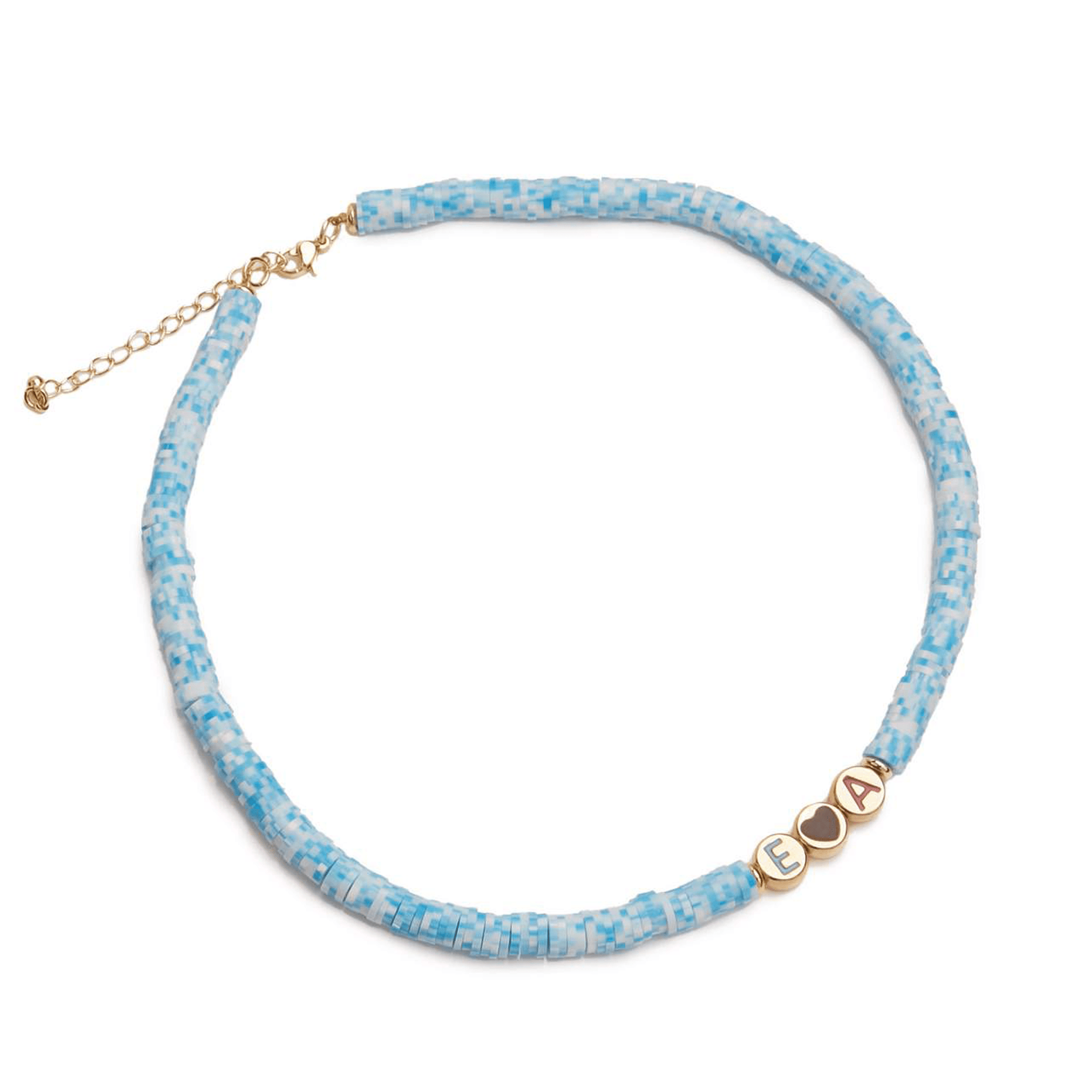 Personalised Friendship Necklace Blue - Multicoloured Disc