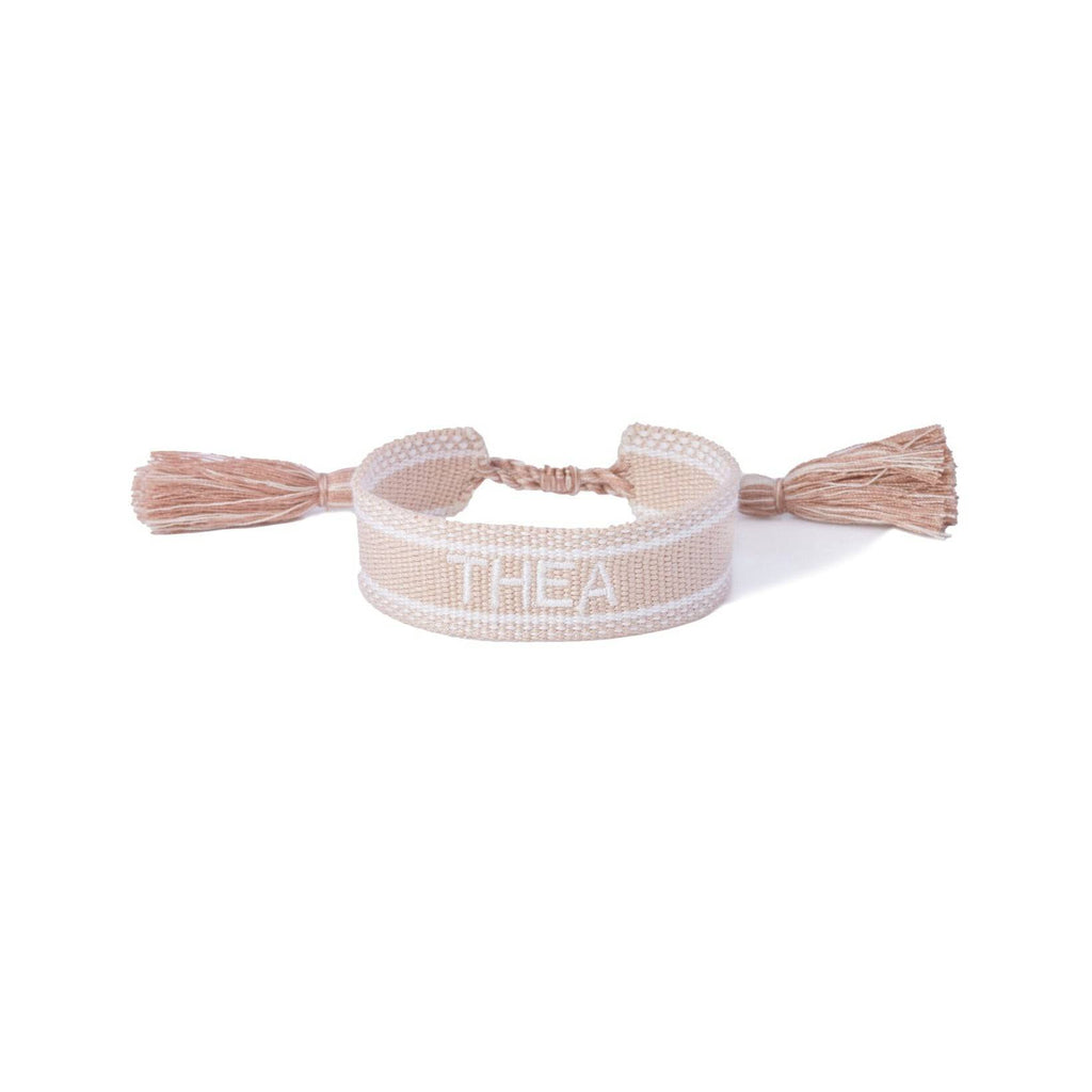 Personalised Woven Bracelet - Mocha - GLITZ N PIECES